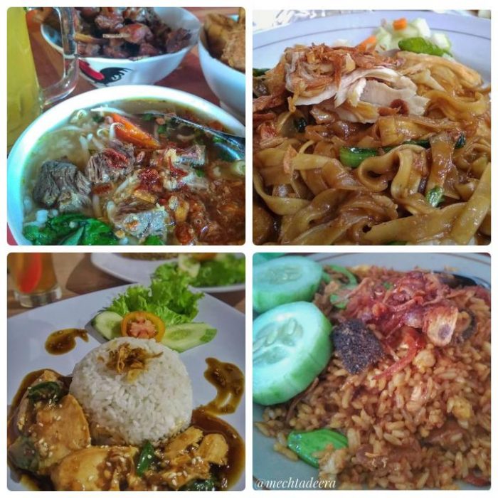 Makanan dan bawang goreng 